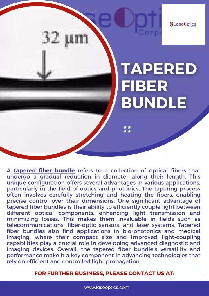 a tapered fiber bundle refers to a collection