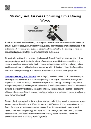 Strategy and Business Consulting Firms Making Waves