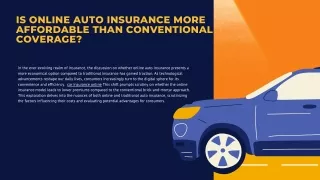 Is Online Auto Insurance More Affordable than Conventional Coverage