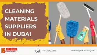 cleaning materials suppliers in dubai pdf