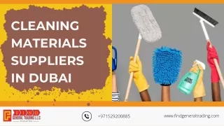 cleaning materials suppliers in dubai pptx