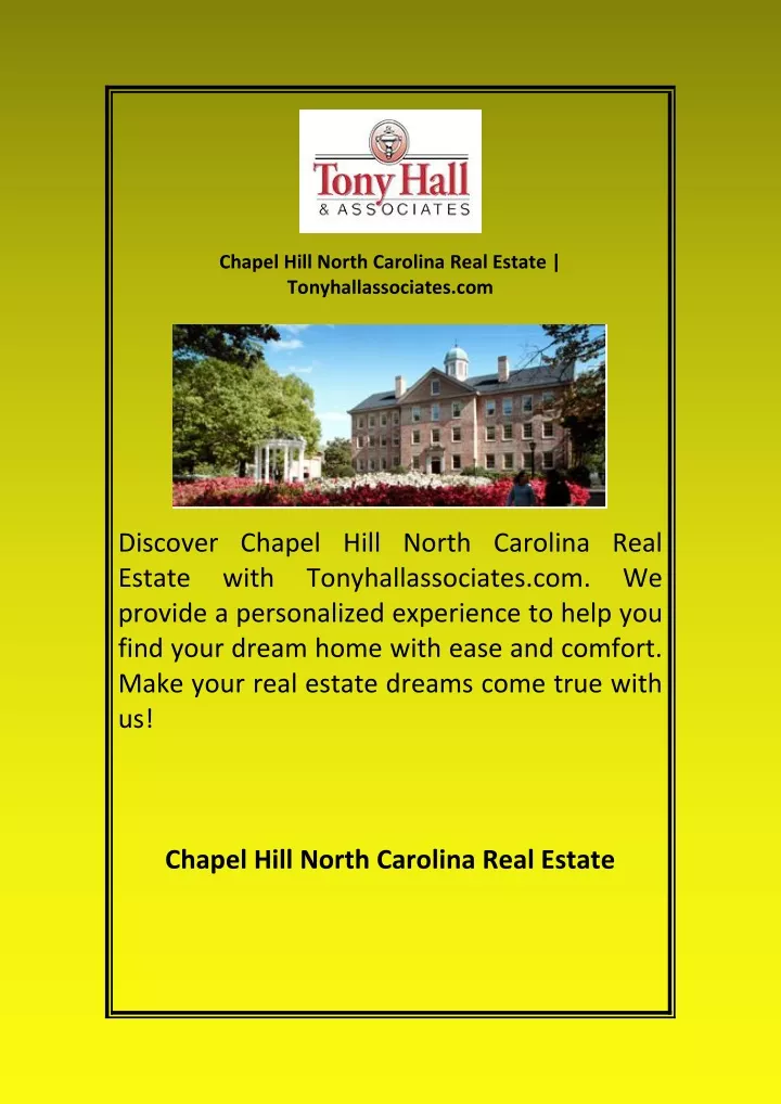 chapel hill north carolina real estate