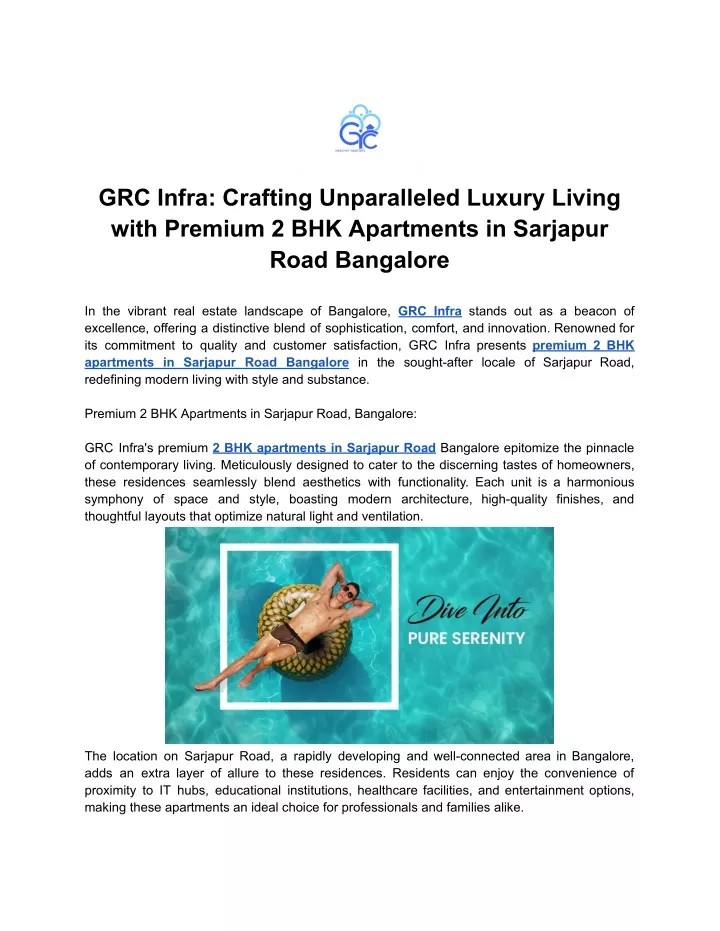 grc infra crafting unparalleled luxury living