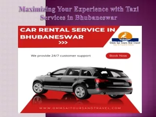 Maximizing Your Experience with Taxi Services in Bhubaneswar