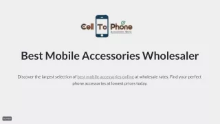 Best Mobile Accessories Wholesaler- Back Covers, Tempered Glass & More