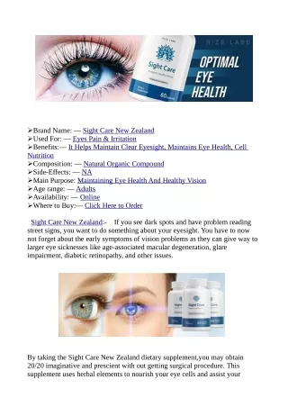 Sight Care New Zealand 101: 26 Steps To Sight Care New Zealand Success