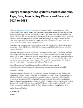 energy management systems market analysis type