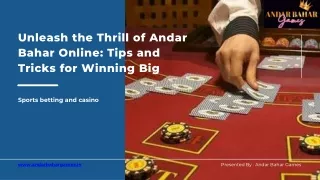 Unleash the Thrill of Andar Bahar Online Tips and Tricks for Winning Big