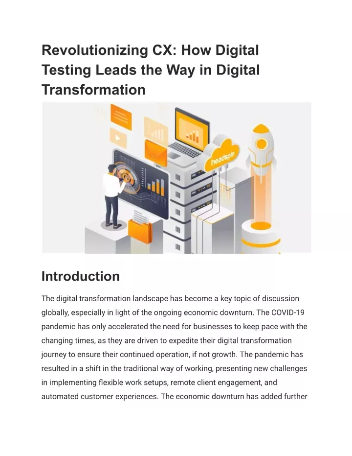 revolutionizing cx how digital testing leads