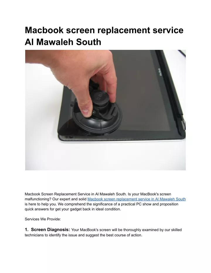 macbook screen replacement service al mawaleh