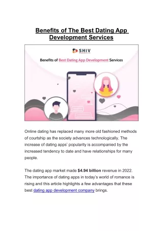 benefits of the best dating app development