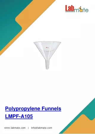 polypropylene funnels lmpf a105