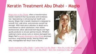 Keratin Treatment Abu Dhabi - Magio