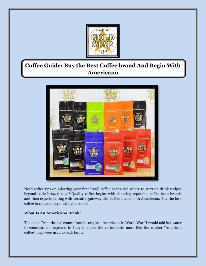 coffee guide buy the best coffee brand and begin