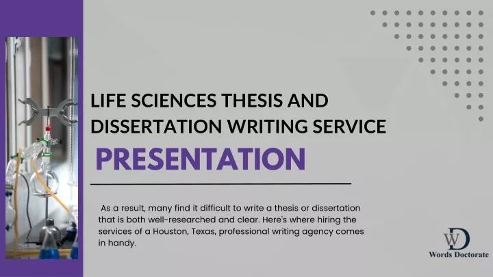 life sciences thesis and dissertation writing