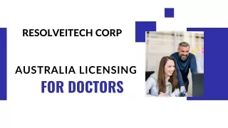 Australia Licensing for Doctors
