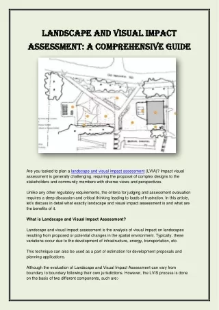 Landscape and Visual Impact Assessment: A Comprehensive Guide