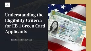 Understanding the Eligibility Criteria for EB-1 Green Card Applicants