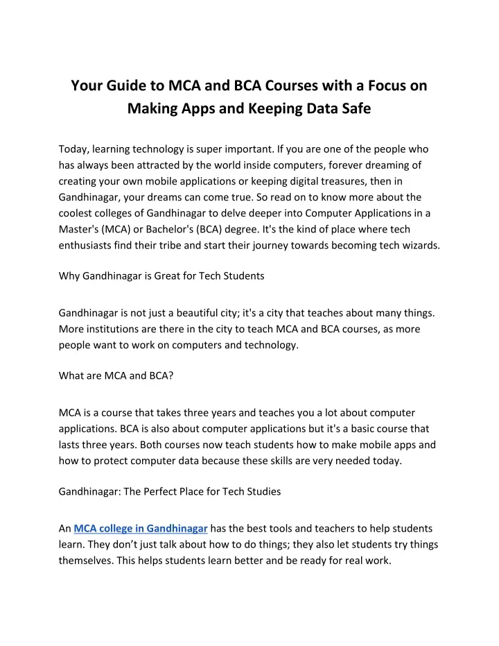 your guide to mca and bca courses with a focus