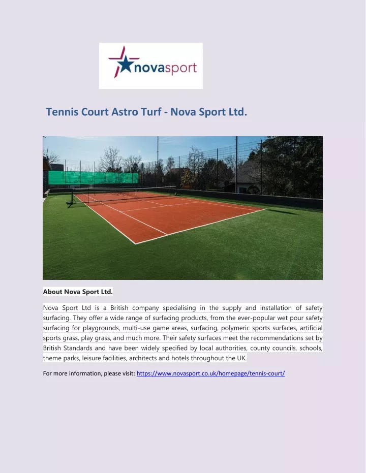 tennis court astro turf nova sport ltd