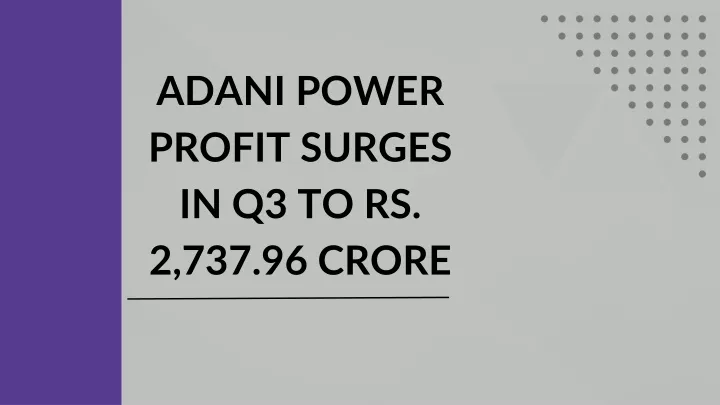 adani power profit surges