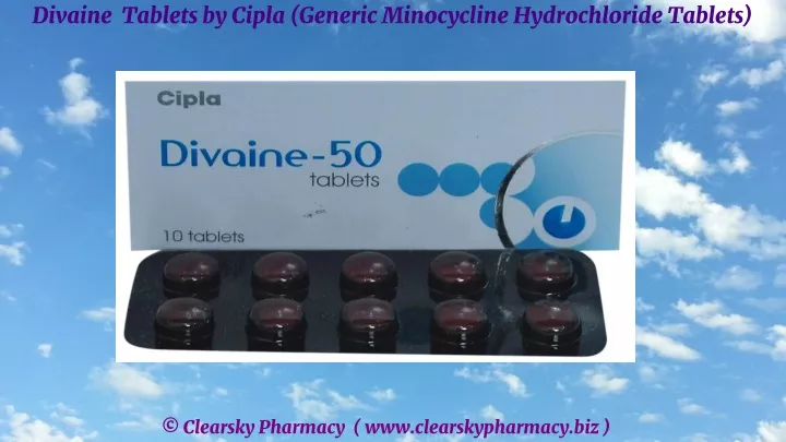 divaine tablets by cipla generic minocycline