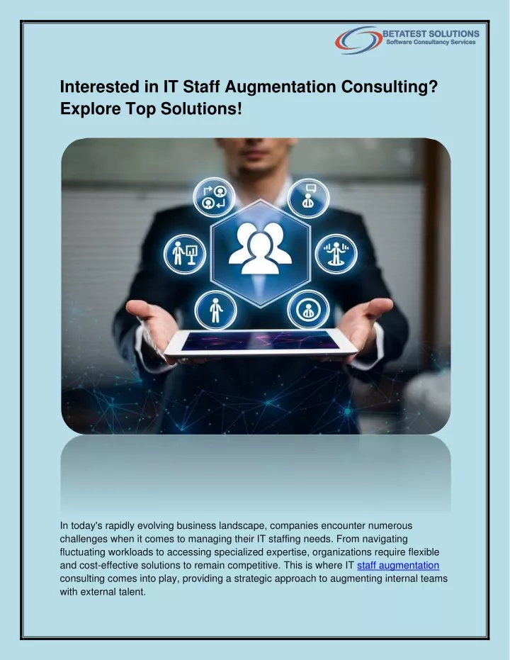 interested in it staff augmentation consulting