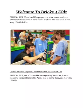 welcome to bricks 4 kidz