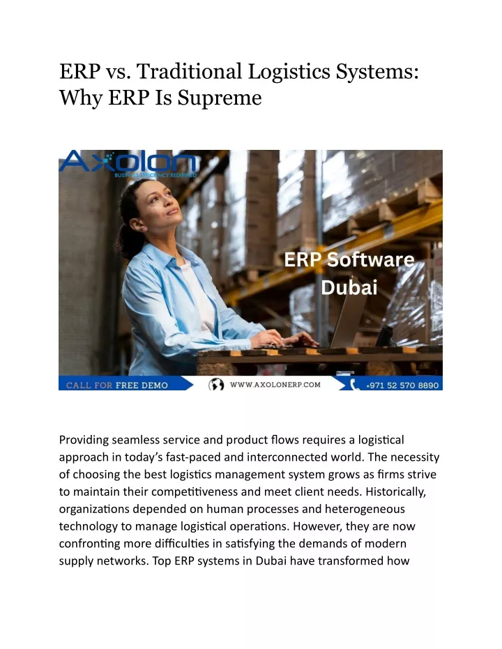 erp vs traditional logistics systems