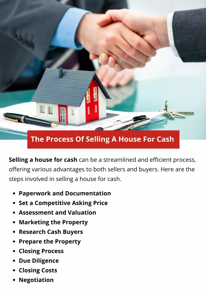 the process of selling a house for cash