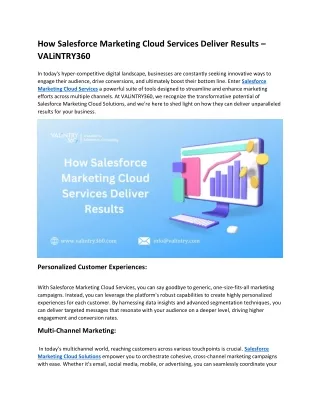 how salesforce marketing cloud services deliver