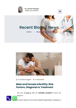 Male and Female Infertility Risk Factors Diagnosis  Treatment