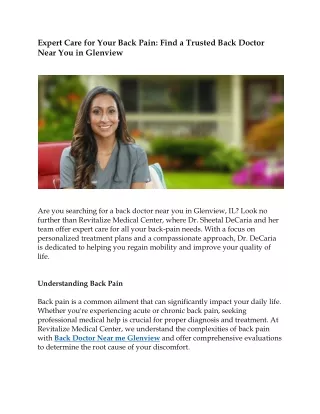 expert care for your back pain find a trusted
