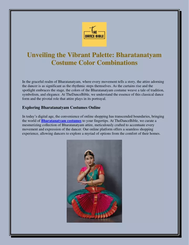 unveiling the vibrant palette bharatanatyam