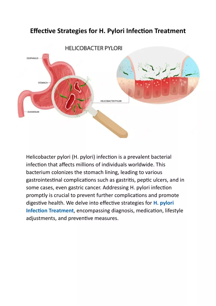 effective strategies for h pylori infection