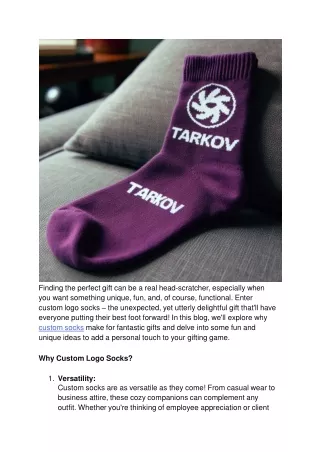 Fun and Unique Gift Ideas_ Put Your Best Foot Forward with Custom Logo Socks