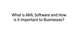 What is AML Software and How is it