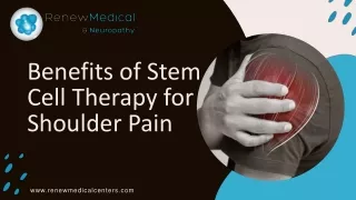 Benefits of Stem Cell Therapy for Shoulder Pain