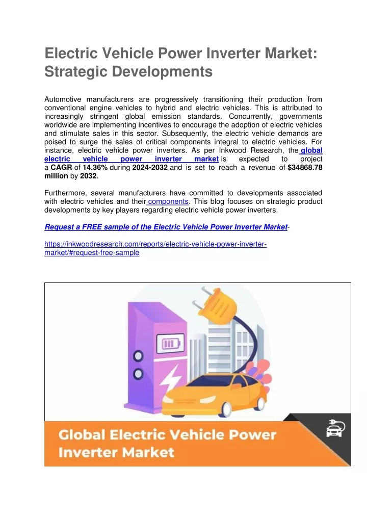 electric vehicle power inverter market strategic