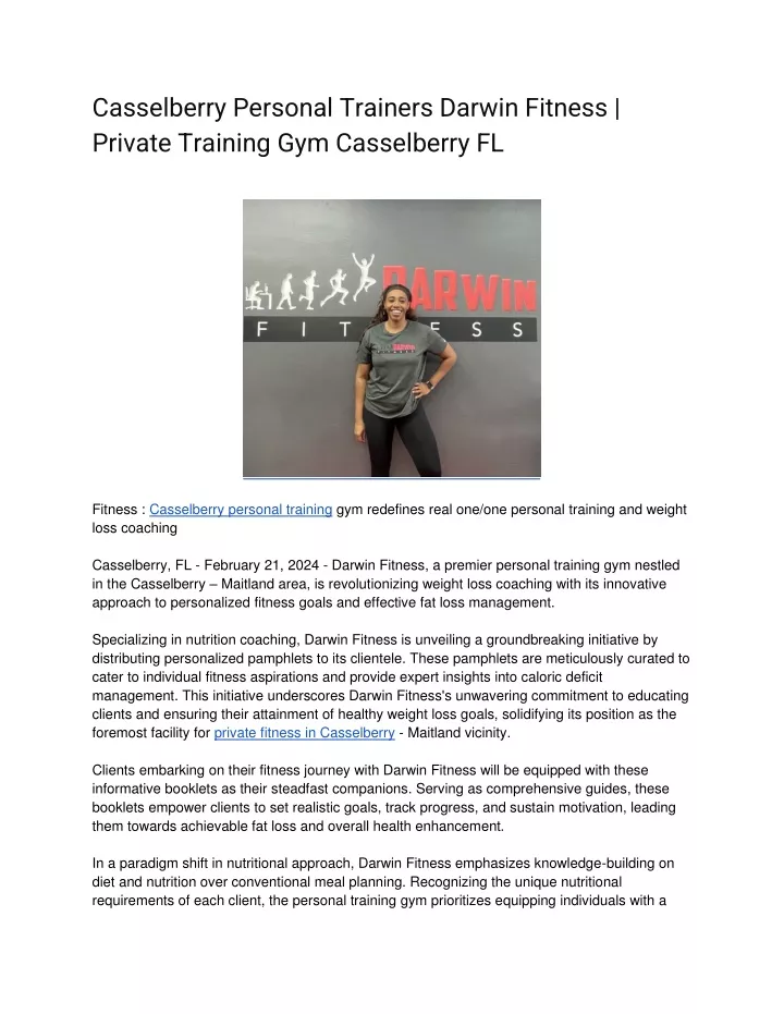 casselberry personal trainers darwin fitness