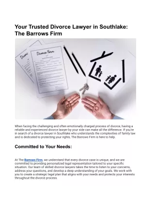 Your Trusted Divorce Lawyer in Southlake_ The Barrows Firm