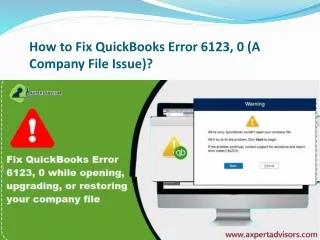 Fix QuickBooks Error 6123