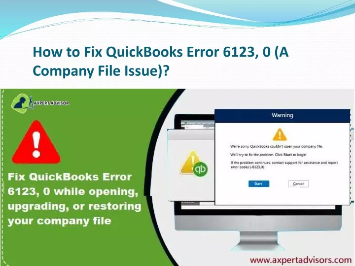 how to fix quickbooks error 6123 0 a company file