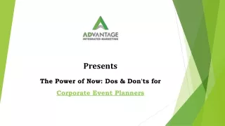 Dos and Don’ts for Corporate Event Planners: How to go?