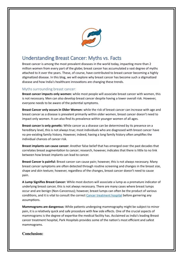 understanding breast cancer myths vs facts