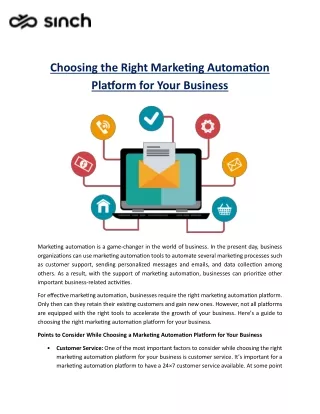 Choosing the Right Marketing Automation Platform for Your Business
