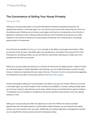the-convenience-of-selling-your-house