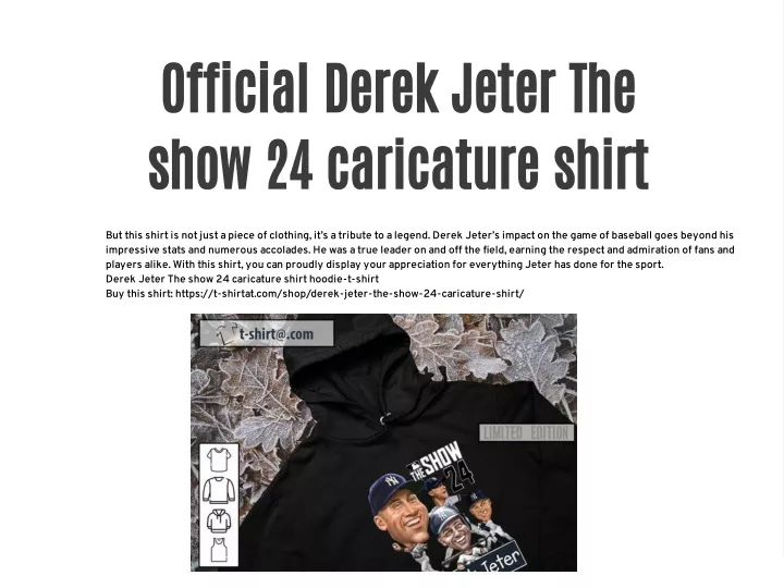 official derek jeter the show 24 caricature shirt