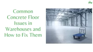 Common Concrete Floor Issues in Warehouses and How to Fix Them