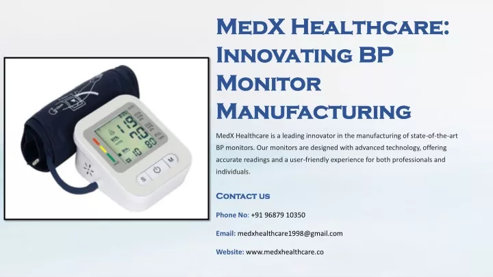 medx healthcare innovating bp monitor